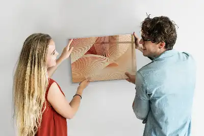 Quadro para desenhar magnético com padrão abstrato de ondas