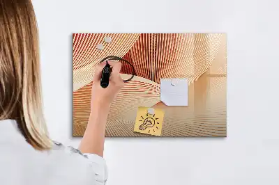 Quadro para desenhar magnético com padrão abstrato de ondas