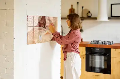 Quadro para desenhar magnético com padrão abstrato de ondas