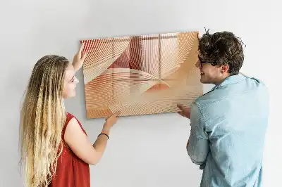 Quadro para desenhar magnético com padrão abstrato de ondas