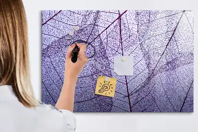 Quadro magnético para escrever estampa folhas da natureza