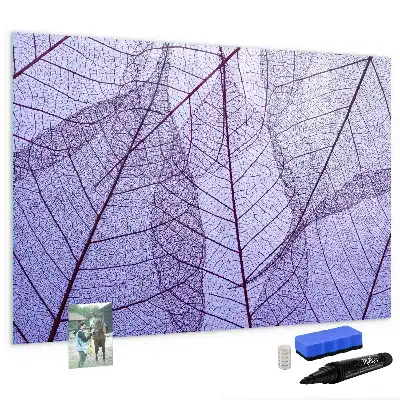 Quadro magnético para escrever estampa folhas da natureza