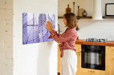 Quadro magnético para escrever estampa folhas da natureza