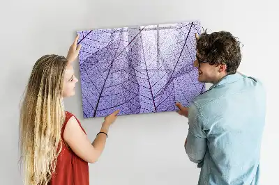 Quadro magnético para escrever estampa folhas da natureza