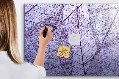 Quadro magnético para escrever estampa folhas da natureza