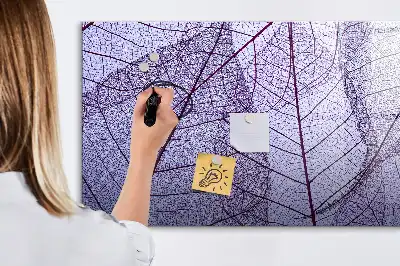 Quadro magnético para escrever estampa folhas da natureza