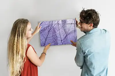 Quadro magnético para escrever estampa folhas da natureza