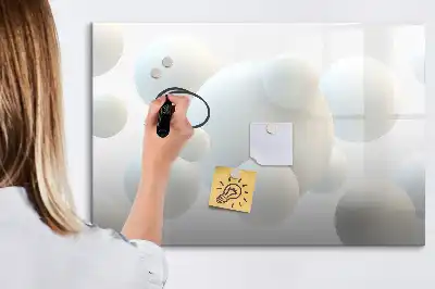 Quadro magnético para desenhar estampa de abstração de esfera