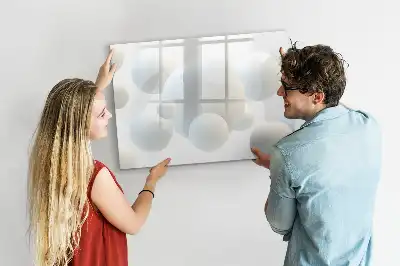 Quadro magnético para desenhar estampa de abstração de esfera