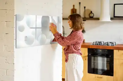 Quadro magnético para desenhar estampa de abstração de esfera