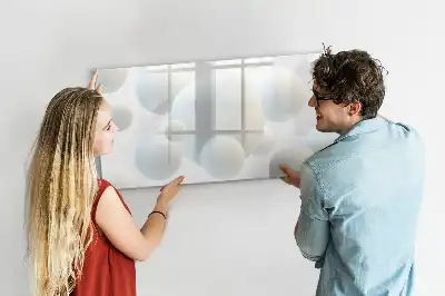 Quadro magnético para desenhar estampa de abstração de esfera