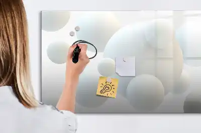 Quadro magnético para desenhar estampa de abstração de esfera
