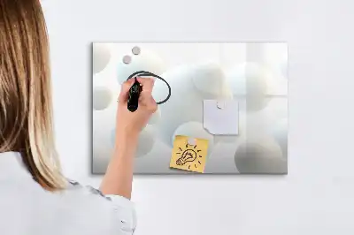 Quadro magnético para desenhar estampa de abstração de esfera