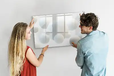 Quadro magnético para desenhar estampa de abstração de esfera