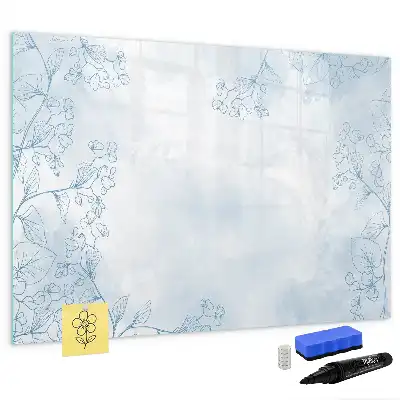 Quadro magnético para escrita modelo de esboço de planta