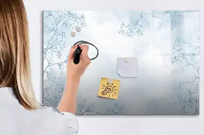 Quadro magnético para escrita modelo de esboço de planta