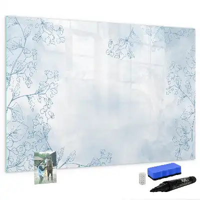 Quadro magnético para escrita modelo de esboço de planta