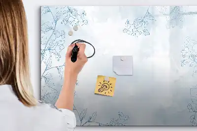 Quadro magnético para escrita modelo de esboço de planta