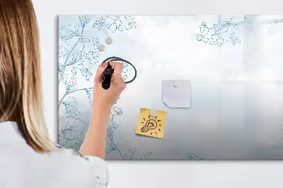 Quadro magnético para escrita modelo de esboço de planta