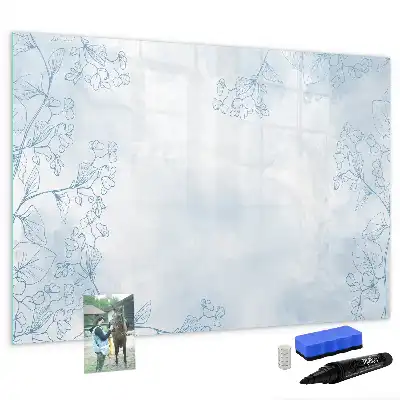 Quadro magnético para escrita modelo de esboço de planta