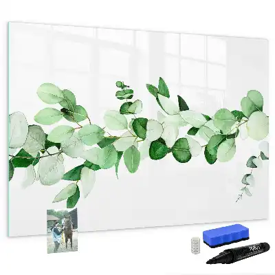 Quadro magnético para desenhar com estampa de ramos de plantas