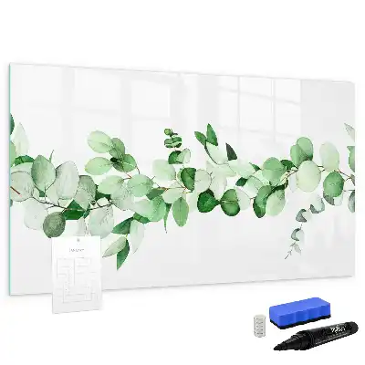 Quadro magnético para desenhar com estampa de ramos de plantas