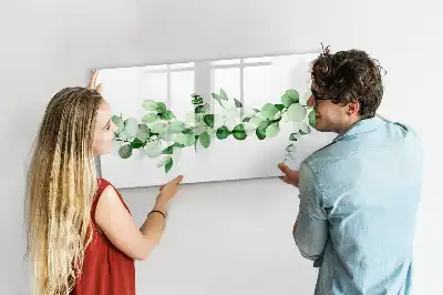Quadro magnético para desenhar com estampa de ramos de plantas