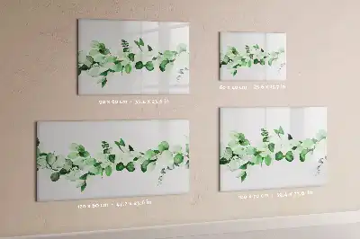 Quadro magnético para desenhar com estampa de ramos de plantas