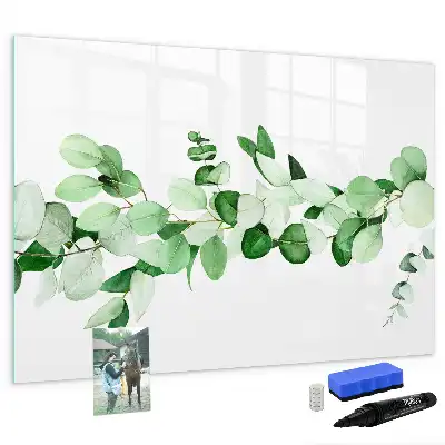 Quadro magnético para desenhar com estampa de ramos de plantas
