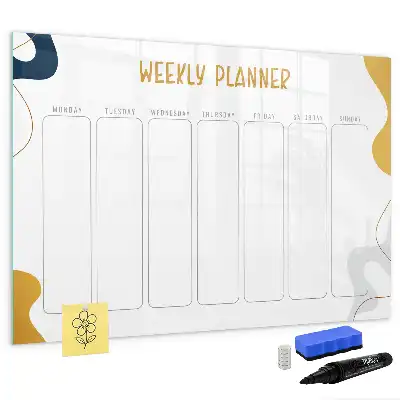 Planner semanal quadro magnético para escrever