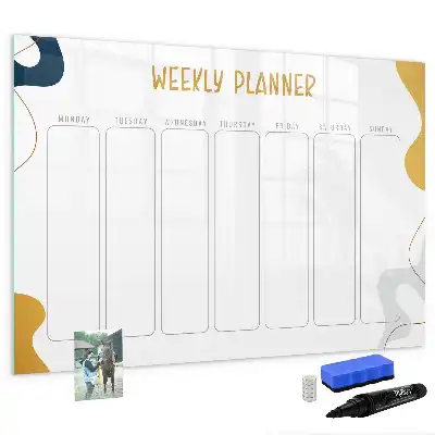 Planner semanal quadro magnético para escrever