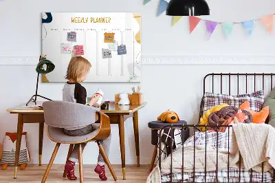 Planner semanal quadro magnético para escrever