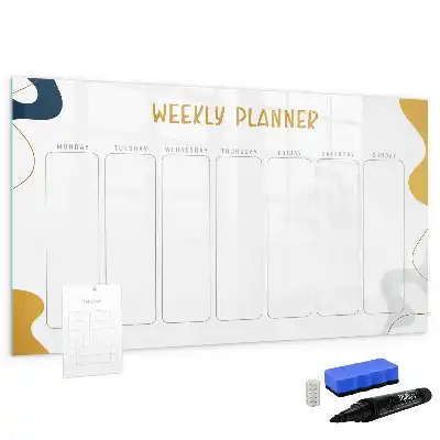 Planner semanal quadro magnético para escrever