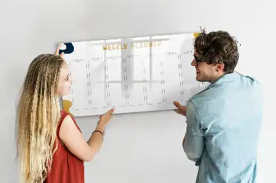 Planner semanal quadro magnético para escrever