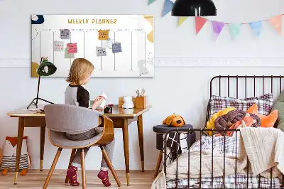 Planner semanal quadro magnético para escrever