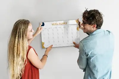 Planner semanal quadro magnético para escrever