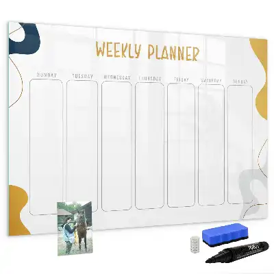 Planner semanal quadro magnético para escrever