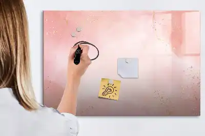 Quadro magnético para desenho na cor mármore rosa