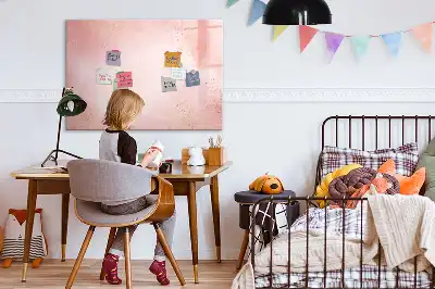 Quadro magnético para desenho na cor mármore rosa