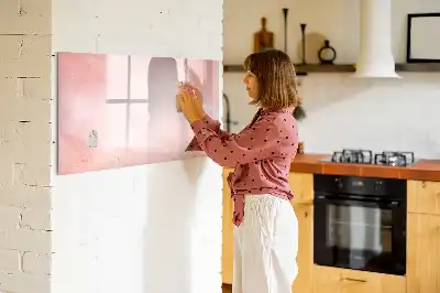 Quadro magnético para desenho na cor mármore rosa