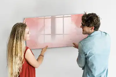 Quadro magnético para desenho na cor mármore rosa