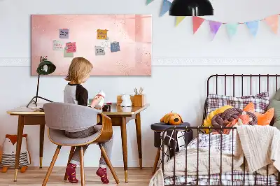 Quadro magnético para desenho na cor mármore rosa