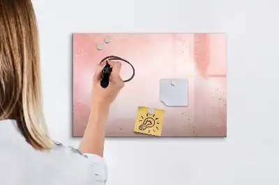 Quadro magnético para desenho na cor mármore rosa