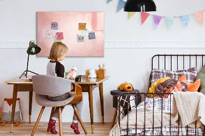Quadro magnético para desenho na cor mármore rosa