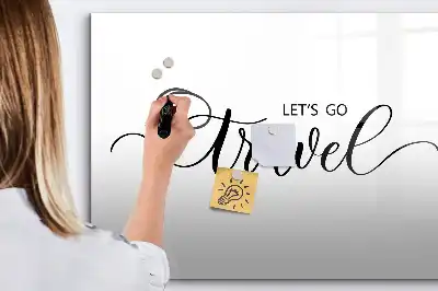 Quadro magnético para escrever tema texto viagem