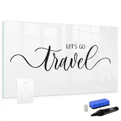 Quadro magnético para escrever tema texto viagem