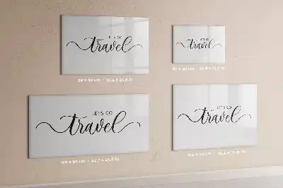 Quadro magnético para escrever tema texto viagem
