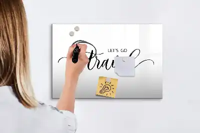 Quadro magnético para escrever tema texto viagem