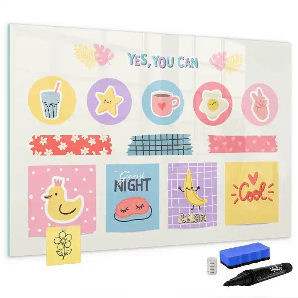 Quadro magnético para desenho planner escolar