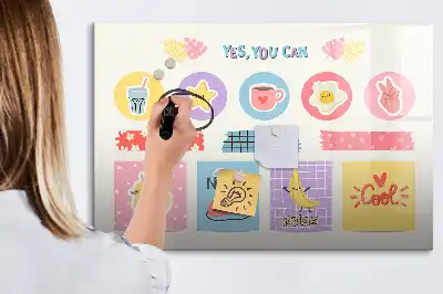 Quadro magnético para desenho planner escolar